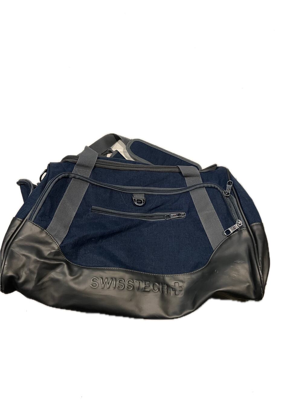 Swiss Tech BLUE Grey Duffel Bag 20X10X10